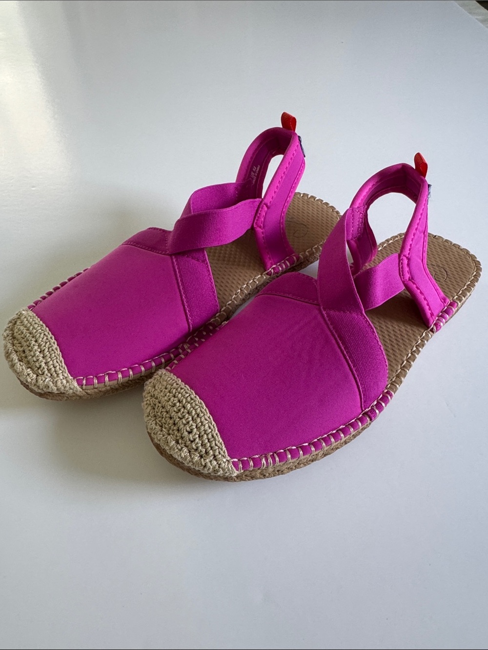 Sea Star Girls' Fuchsia Elastic Espadrille Sandals